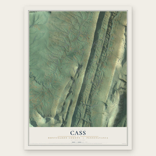Cass, Huntingdon County, Pennsylvania map print, the full design