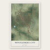 Montgomery City, Missouri map print, the full design
