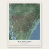 Wilmington, North Carolina map print, the full design