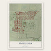 Stone Park, Illinois map print, the full design