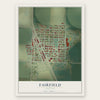Fairfield, Montana map print, the full design