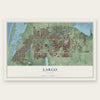 Largo, Florida map print, the full design