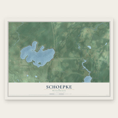 Schoepke, Wisconsin map print, the full design