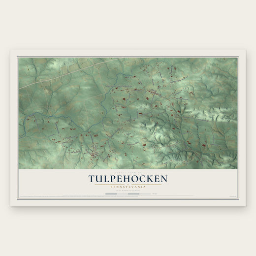 Tulpehocken, Pennsylvania map print, the full design