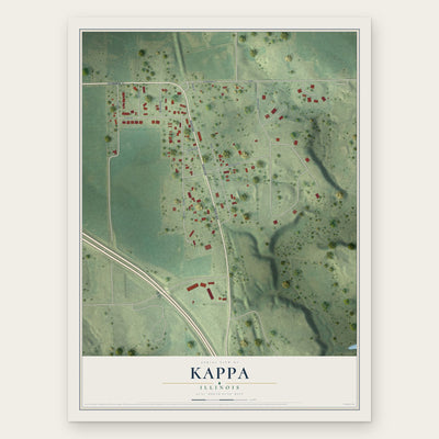 Kappa, Illinois map print, the full design