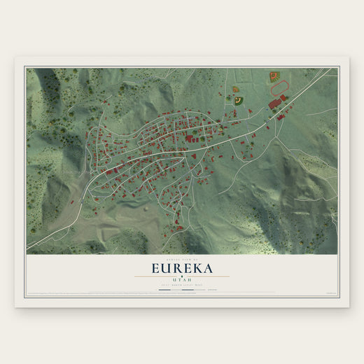 Eureka, Utah map print, the full design