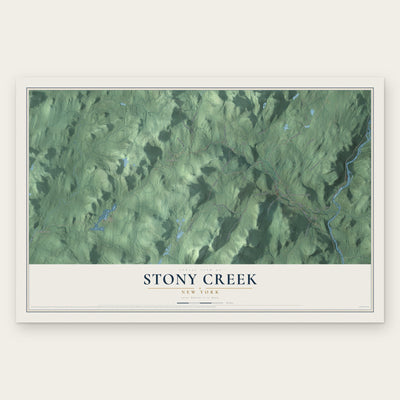 Stony Creek, New York map print, the full design