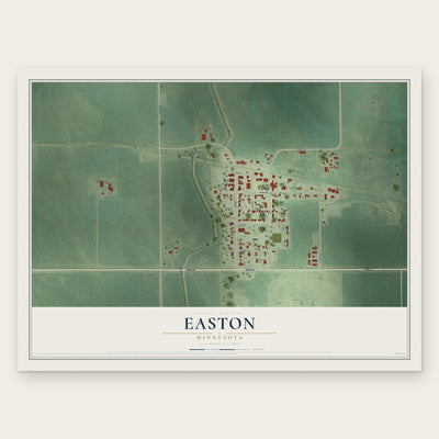 Easton, Minnesota map print, the full design