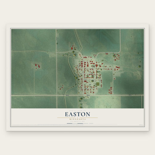 Easton, Minnesota map print, the full design