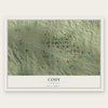 Cody, Nebraska map print, the full design