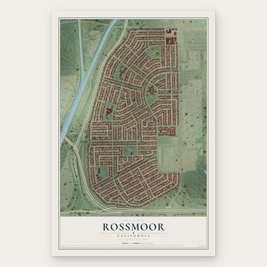 Rossmoor, California map print, the full design