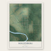 Hollenberg, Kansas map print, the full design