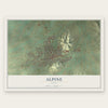 Alpine, Texas map print, the full design