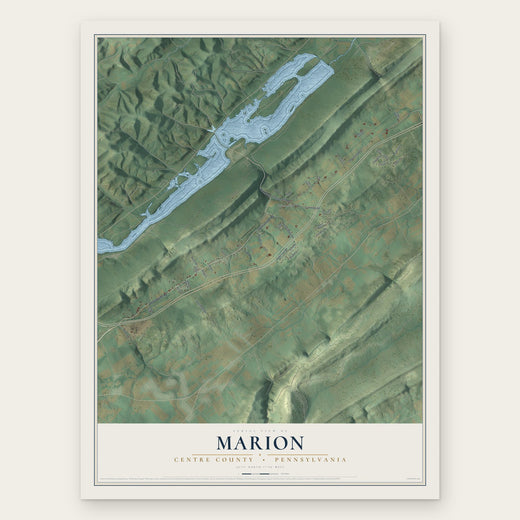 Marion, Centre County, Pennsylvania map print, the full design