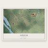 Colfax, Louisiana map print, the full design
