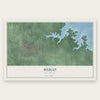 Hugo, Oklahoma map print, the full design