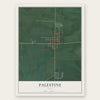 Palestine, Ohio map print, the full design