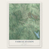 Fairfax Station, Virginia map print, the full design