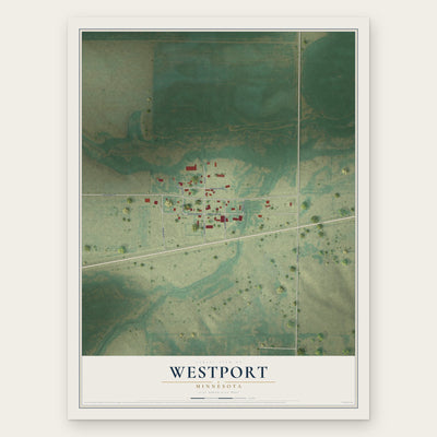 Westport, Minnesota map print, the full design