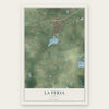 La Feria, Texas map print, the full design