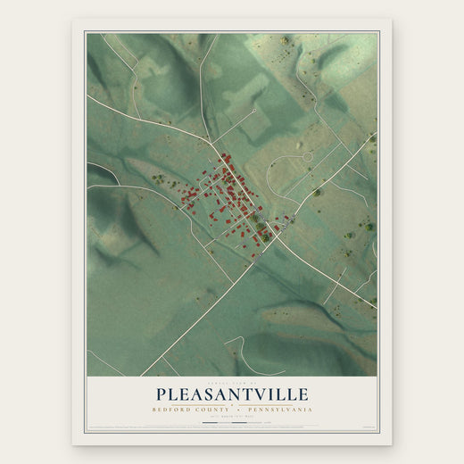 Pleasantville, Bedford County, Pennsylvania map print, the full design