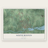 South Boston, Virginia map print, the full design