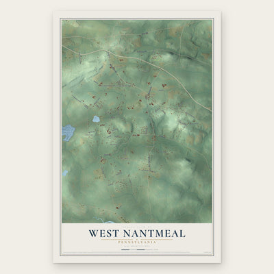 West Nantmeal, Pennsylvania map print, the full design