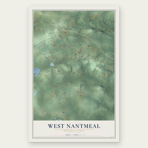 West Nantmeal, Pennsylvania map print, the full design