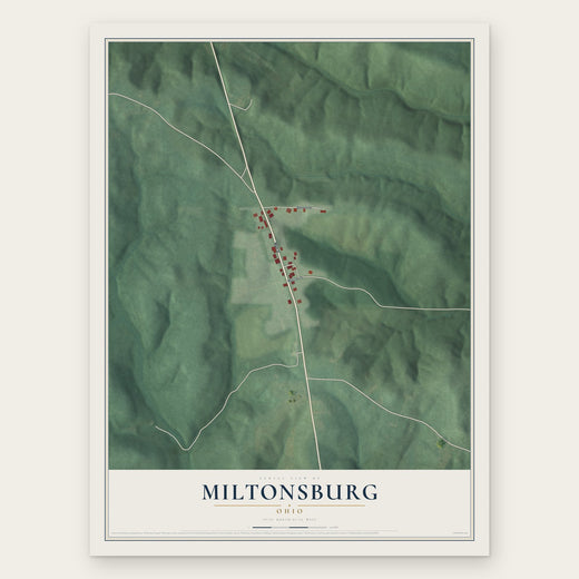 Miltonsburg, Ohio map print, the full design