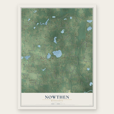 Nowthen, Minnesota map print, the full design