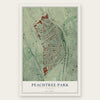 Peachtree Park, Georgia map print, the full design