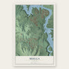 Mulga, Alabama map print, the full design