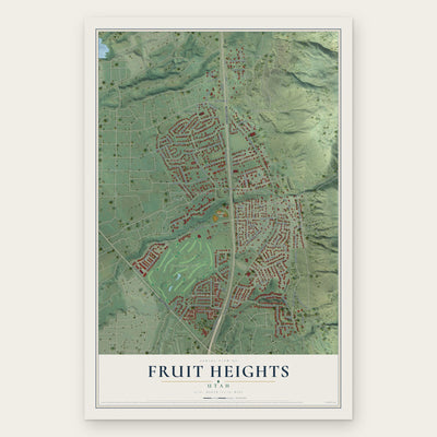 Fruit Heights, Utah map print, the full design