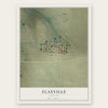 Flaxville, Montana map print, the full design
