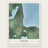 Spicer, Minnesota map print, the full design