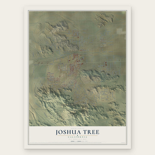 Joshua Tree, California map print, the full design