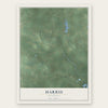Harris, Wisconsin map print, the full design