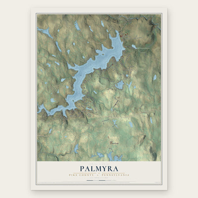 Palmyra, Pike County, Pennsylvania map print, the full design