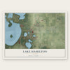 Lake Hamilton, Florida map print, the full design