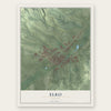 Elko, Nevada map print, the full design