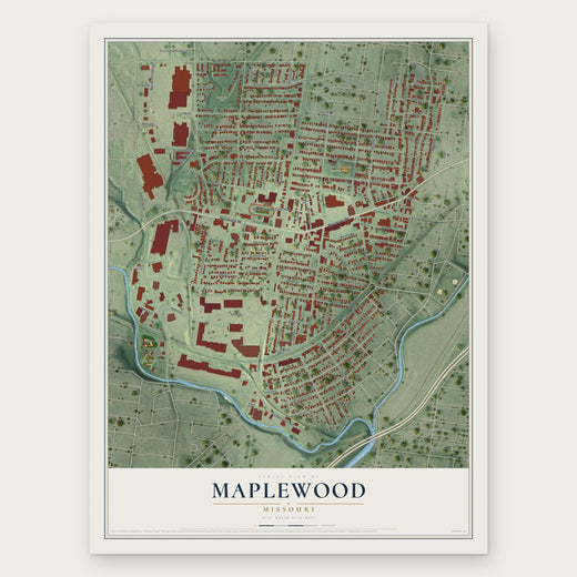 Maplewood, Missouri map print, the full design