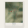 Peetz, Colorado map print, the full design