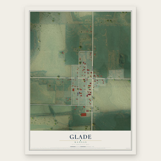 Glade, Kansas map print, the full design