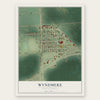 Wyndmere, North Dakota map print, the full design