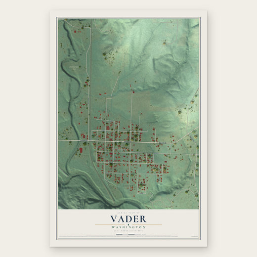 Vader, Washington map print, the full design