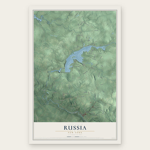 Russia, New York map print, the full design
