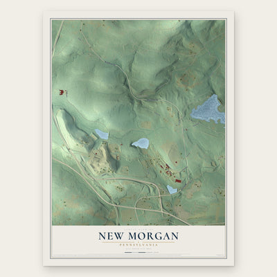New Morgan, Pennsylvania map print, the full design