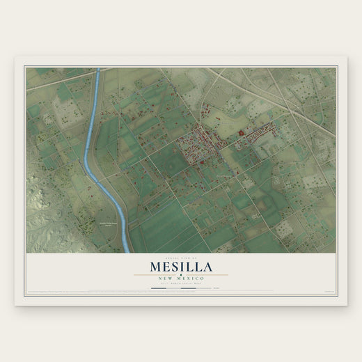 Mesilla, New Mexico map print, the full design