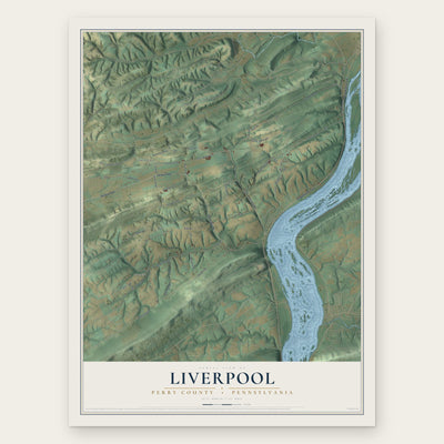 Liverpool, Perry County, Pennsylvania map print, the full design