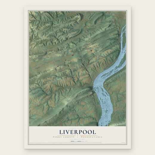 Liverpool, Perry County, Pennsylvania map print, the full design